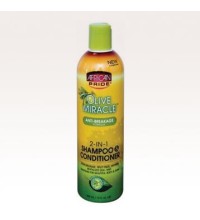 African Pride Olive Miracle 2-in-1 Shampoo and Conditioner 12 fl.oz.