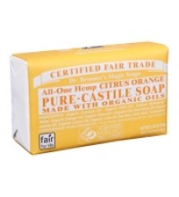 Dr. Bronnerand#039;s All-One Hemp Citrus Orange Pure-Castile Bar Soap 140g