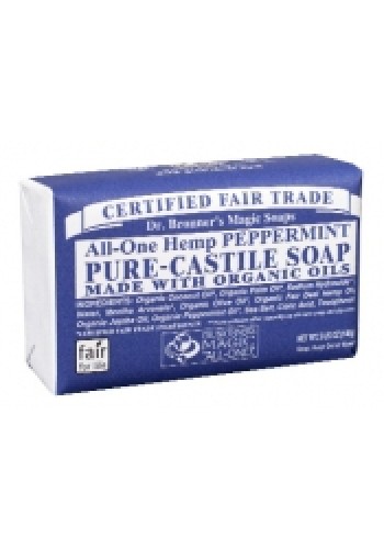 Dr. Bronnerand#039;s All-One Hemp Peppermint Pure-Castile Bar Soap 140g