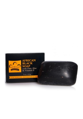 Nubian Heritage African Black Soap with Oats, Aloe Vera andamp; Vitamin E