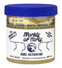 Worlds Of Curls Curl Activator Conditioner andamp; Oil Sheen Gel 400ml