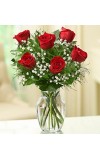 6 Stems Red Loveand039s Embrace Roses
