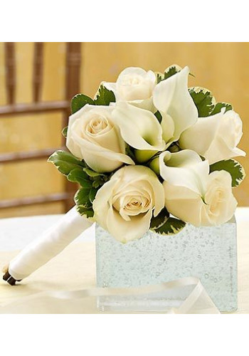 All White Petite Bouquet