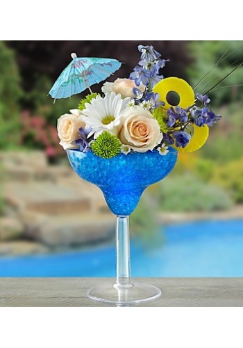 Blue Hawaiian Floral Margarita