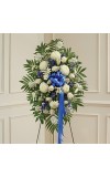 Blue andamp white Sympathy Standing Spray
