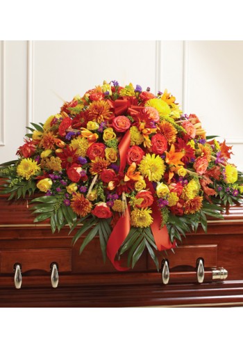 Half Casket Cover in Fall Colors