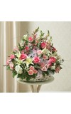 Sympathy For The Large Sympathy  Arrangement in Basket-Pink andamp White