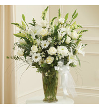 Sympathy For The Large White Sympathy Vase Arrangement