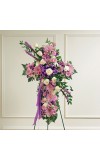 Lavender andamp White Mixed Standing Cross