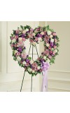 Lavender andamp White Standing Open Heart