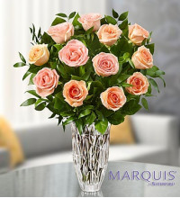 Marquis by WaterfordÂ® Premium Peach Roses