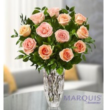 Marquis by WaterfordÂ® Premium Peach Roses
