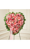 Pink Mixed Flower Standing  Heart