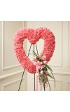 Pink Standing Open Heart