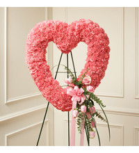 Pink Standing Open Heart