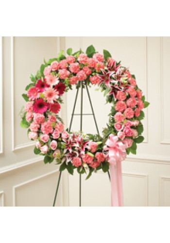 Pink Standing Wreath