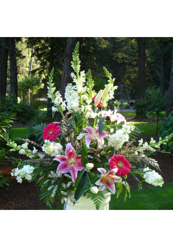 Pink andamp White Vase
