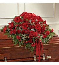 Red Mixed Half Casket Cover