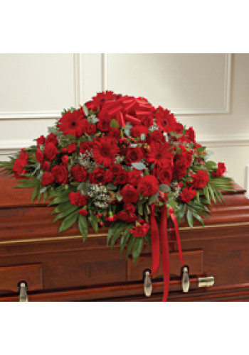 Red Mixed Half Casket Cover