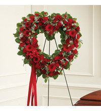 Red Mixed Standing Open Heart