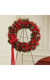 Red Mixed Standing Wreath