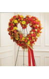 Standing Open Heart in Fall Colors