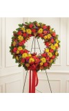 Standing Sympathy Wreath in Fall Colors
