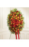 Sympathy Standing Spray in Fall Colors
