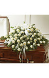 White Mixed Half Casket Cover