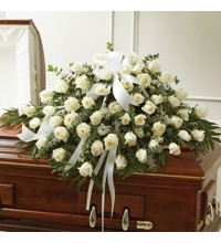 White Mixed Half Casket Cover