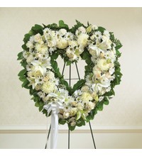 White Standing Open Heart