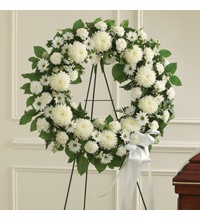 White Standing Wreath