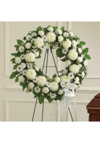 White Standing Wreath