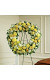 Yellow andamp White Standing Wreath