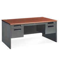 29.50" X 57.25" EXECUTIVE SERIES DOUBLE PEDESTAL PANEL END DESK