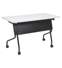 Flip-Top 48 and  Training Table with Black Frame and Grey Top (M84224BG)