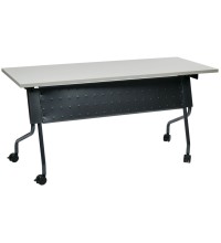 Flip-Top 60 and  Training Table with Black Frame and Grey Top (M84225BG)