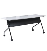 Flip-Top 72 and  Training Table with Black Frame and Grey Top (M84226BG)