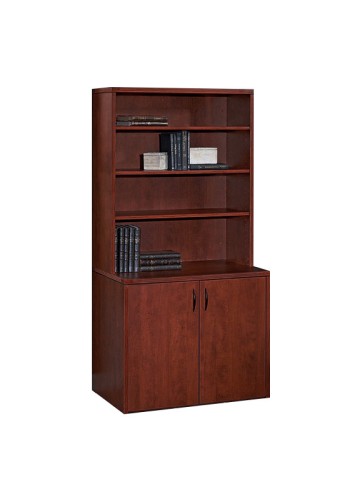 Amber 2-Door Storage Cabinet with Hutch