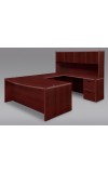 Amber Bowfront Executive U-Shape Desk with Hutch