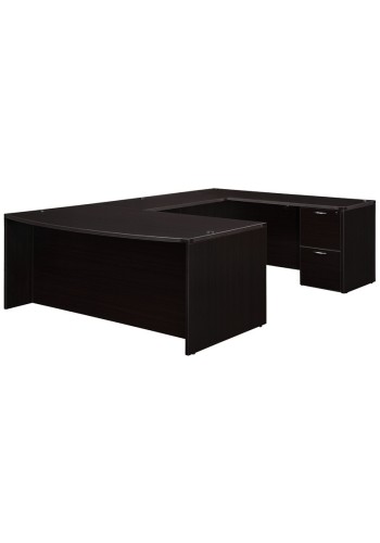 Amber Bowfront Executive U-Shape Desk