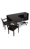 Amber Bullet Front Executive L-Shape Desk