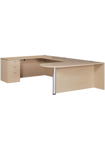 Amber Bullet Front Executive U-Shape Desk