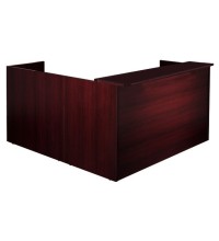 Amber L-Shape Reception Desk Shell