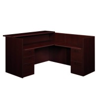 Amber L-Shape Reception Desk