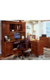 Antigua Computer  L-Shape Desk with Governor’s Overhead Storage