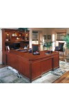 Antigua Executive U-Shape Desk with Palladium Overhead Storage