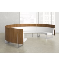 Arena Curved Bench with Veneer Screen