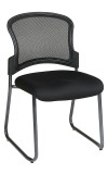 Modern Armless Mesh Stack Chair with Padded Seat