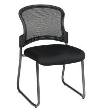 Modern Armless Mesh Stack Chair with Padded Seat